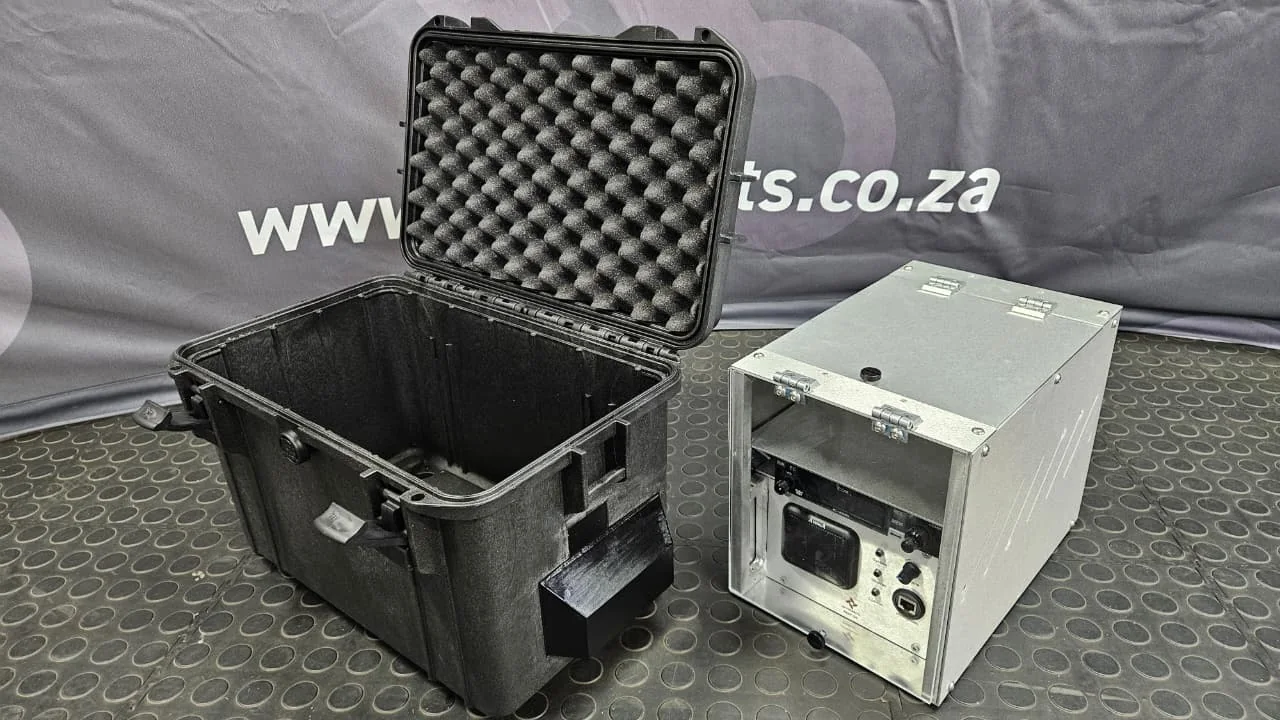 Radio over IP equipment and transport case: aircraft view